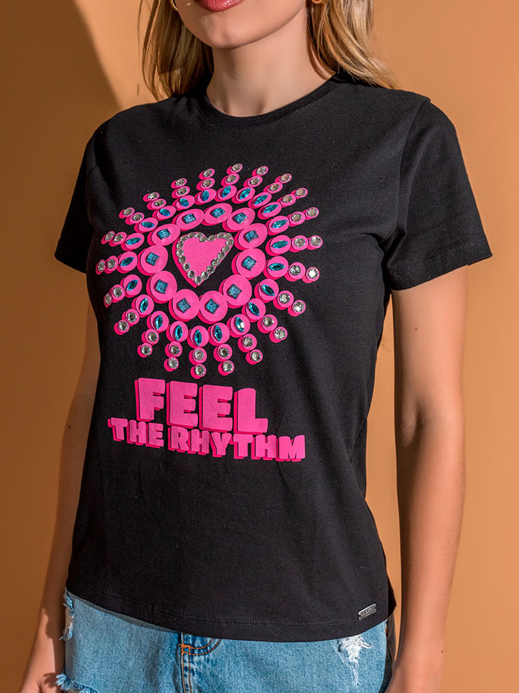 T-Shirt-Preto-Feel-The-Rhy-Thm-Amb-4