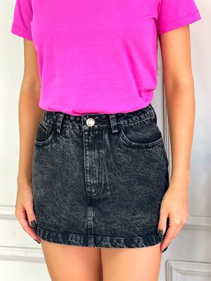 Shorts Jeans Madlaine Jeans Escuro