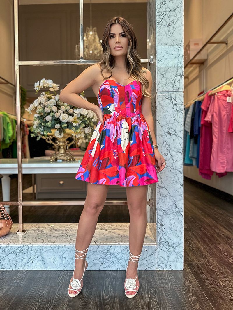 VESTIDO CURTO FLORAL