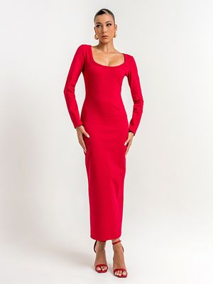 Vestido Heloisa Vermelho Super Midi Amb